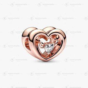 Pandora Radiant Heart & Floating Stone Charm